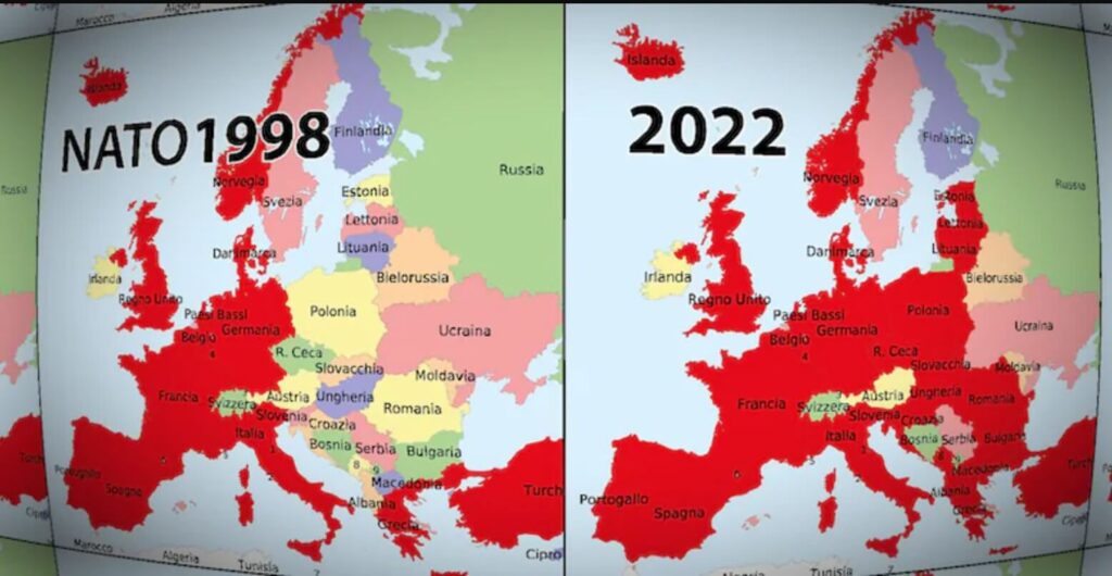 La mappa dell'espansione Nato verso la Russia dal 1998 al 2022