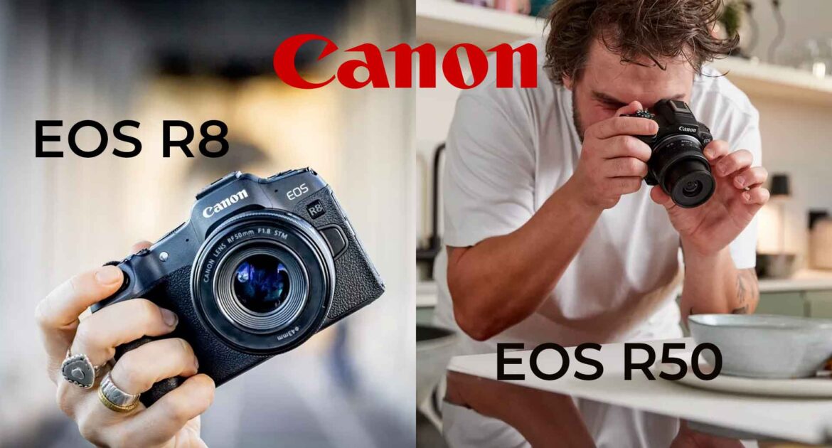 Canon lancia EOS R8 e EOS R50 e due nuovi obiettivi