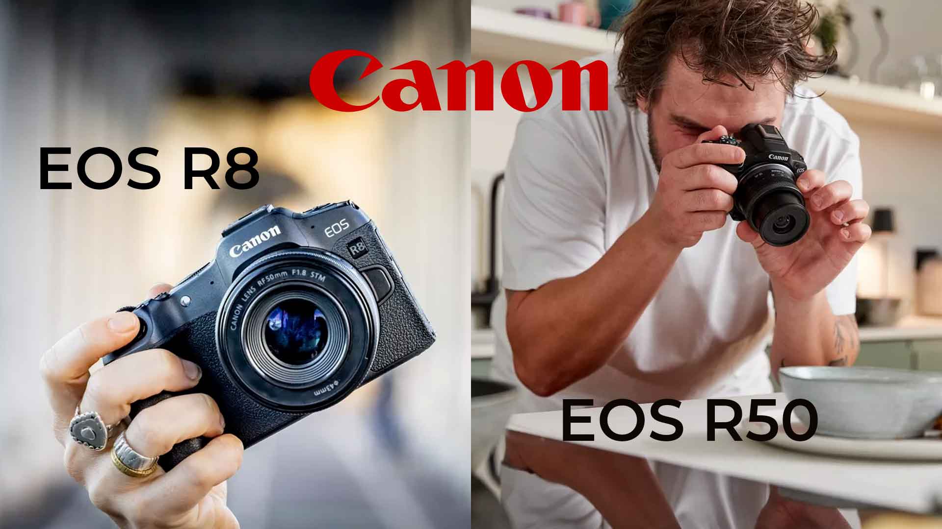 Canon lancia EOS R8 e EOS R50 e due nuovi obiettivi