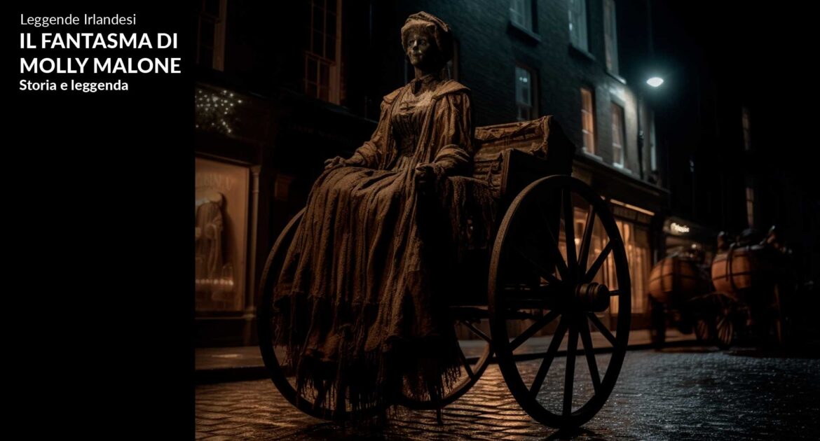 Il fantasma di Molly Malone per le strade di Dublino, Irlanda