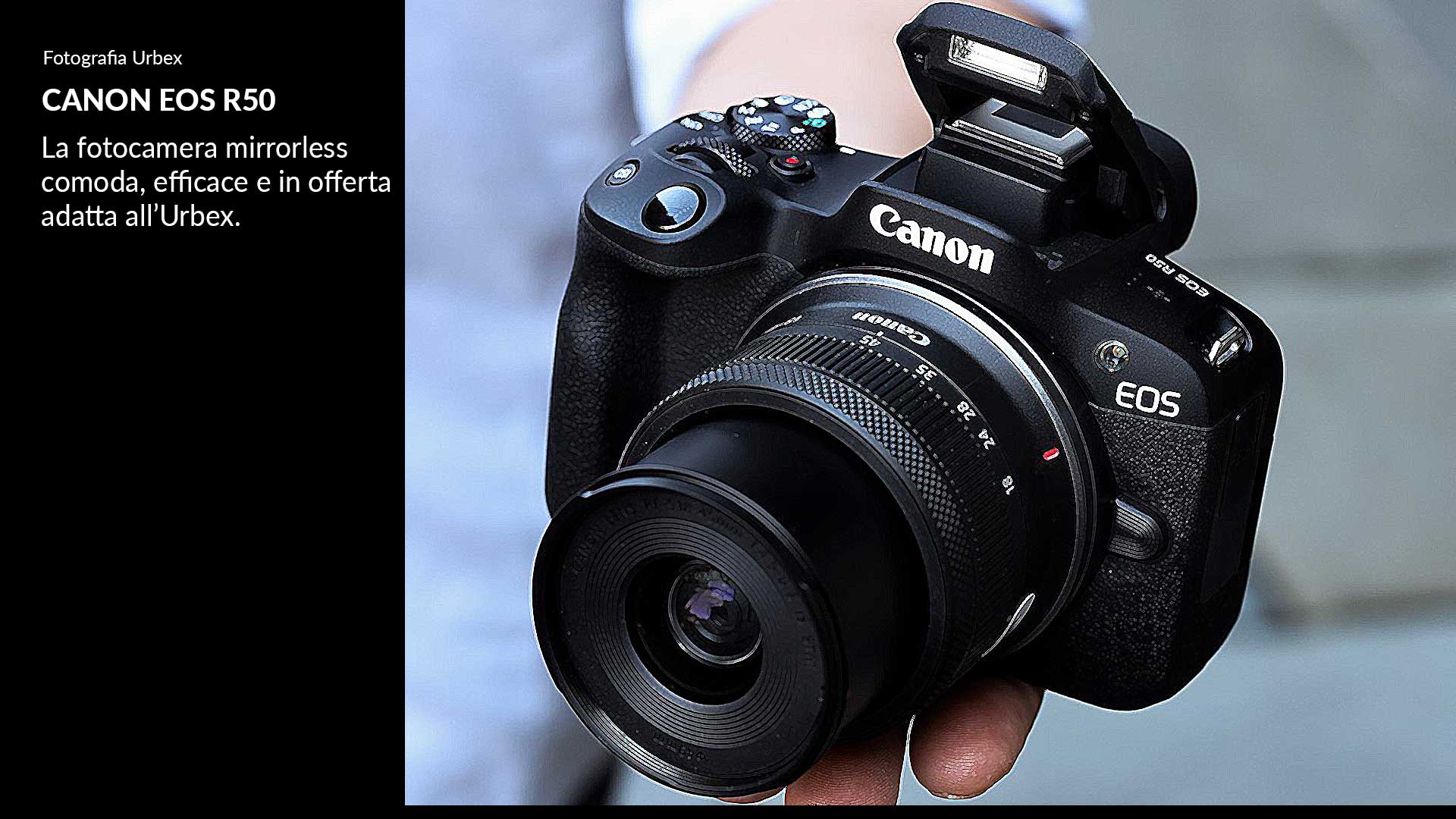 Fotocamera mirrorless Canon EOS R50: comoda ed efficace